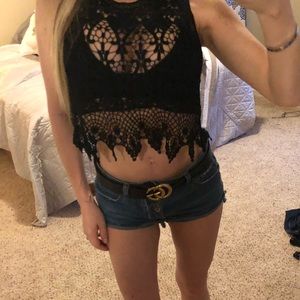 Coachella festival crochet crop top